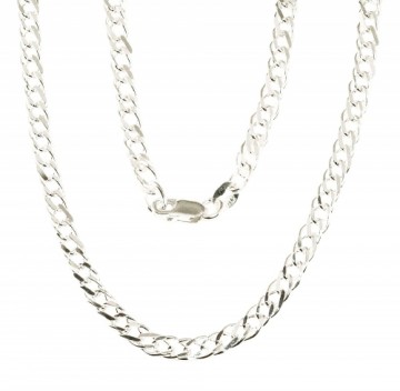Серебряная цепочка Ромб 4 мм, алмазная обработка граней #2400098, Серебро 925°, длина: 65 см, 14.7 гр.