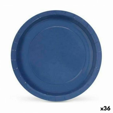Plate set Algon Disposable Cardboard Blue 10 Pieces 23 x 23 x 1,5 cm (36 Units)