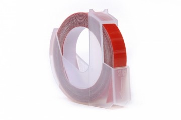 Ribbon 3D JetWorld Replacement Dymo Biały to Czerwonym (do wytłaczania, emboss) 9mm x 3m (S0898150) (10 pcs.)