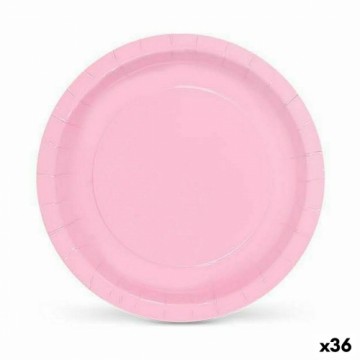 Plate set Algon Disposable Cardboard 20 cm Pink 10 Pieces (36 Units)