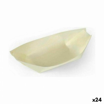 Set of bowls Algon Disposable Wood 10 Pieces 12,5 cm (24 Units)