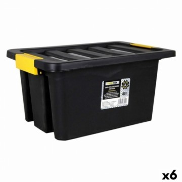 Saliekama Organizējošā Kaste Dem Brico Ar vāku 40 L 52 x 35 x 26 cm (6 gb.)