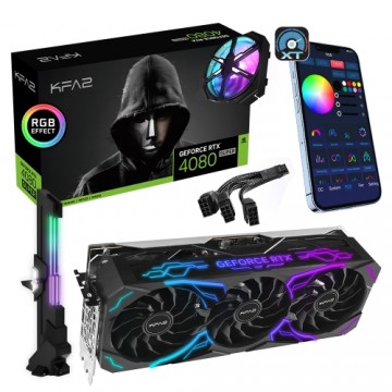 KFA2 GeForce RTX 4080 SUPER SG 1-Click OC Grafikkarte - 16GB GDDR6X, 1x HDMI, 3x DP