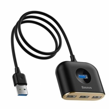 USB-разветвитель Baseus Square round 4-in-1 Чёрный