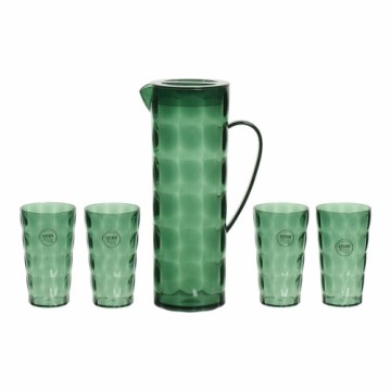 Glasses and pitcher set EDM 827051 Переработанный пластик Зеленый 5 Предметы