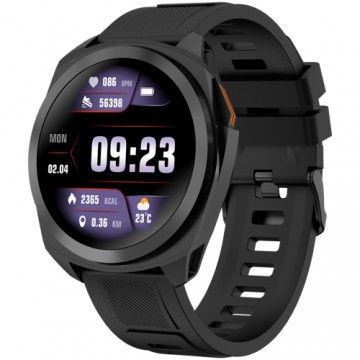 CANYON Maverick SW-83,Smart Watch, Realtek 8762DT, IPS1.32'' 360x360, ARM Cortex-M4F,RAM192KB/ROM128MB, 400mAh 3.8v,GPS,128 Sport modes,IP68,STRAVA support,Real-Time Heart Rate & SpO2, black case & silicone strap 46*45.4mm 259*20mm, black