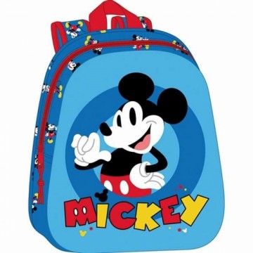 Skolas soma Mickey Mouse Clubhouse Zils 27 x 33 x 10 cm