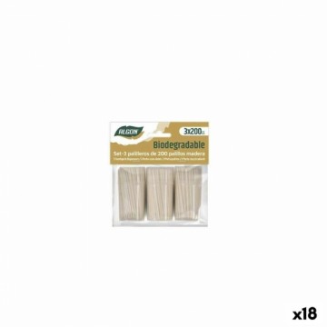 Tooth Picks Algon Wood 600 Pieces (18 Units)