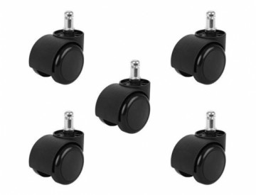 Malatec Office chair castors - 5 pcs - black (13986-0)