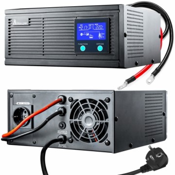 Extralink Piorun 1500VA|1200W | Jaudas invertors | tīra sinusoidālā viļņa, akumulatora spriegums 24V DC