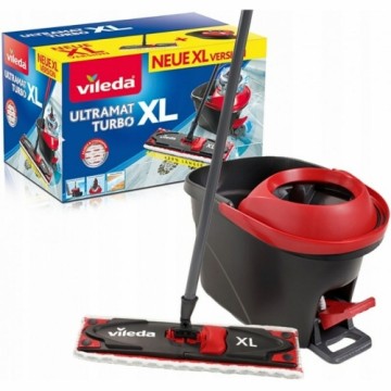 Mop with Bucket Vileda Ultramat Turbo XL Чёрный Красный Микрофибра