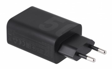 Motorola Charger TurboPower 50W Duo USB-C + USB-A  w/ USB-C cable, Black