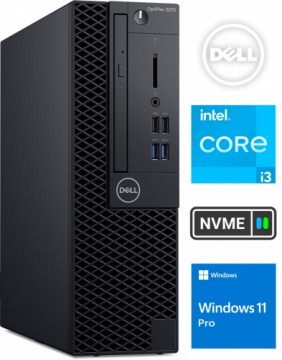 Dell OPTIPLEX 3060 SFF i3-8100 4GB 256GB SSD 1TB HDD Windows 11 Professional