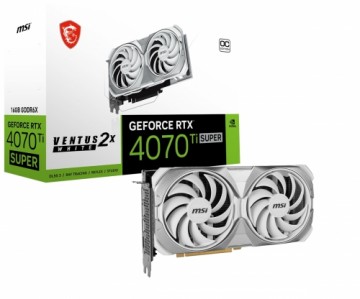 MSI GeForce RTX 4070 Ti Super 16G VENTUS 2X WHITE OC - 16GB GDDR6X, 1x HDMI, 3x DP