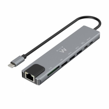 USB Centrmezgls Ewent EW1146 Pelēks