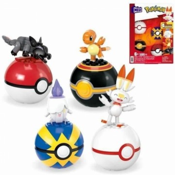 Pokeball Megablocks Équipe de dresseurs de feu Pokémon Daudzkrāsains