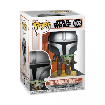 FUNKO POP! Vinila figūriņa: Star Wars: The Mandalorian ar lidojošu mugursomu