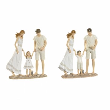 Decorative Figure Home ESPRIT White Beige Mediterranean 20,5 x 6,5 x 24,5 cm (2 Units)