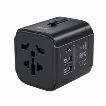 AUKEY PA-TA01 Universal Travel Adapter Charger with USB-C & USB-A UK USA EU AUS CHN 150 Countries