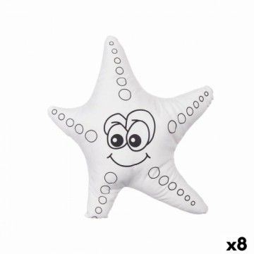 Pincello Плюшевая игрушка для раскраски Белый Чёрный Ткань 26 x 26 x 8 cm Морская звезда (8 штук)