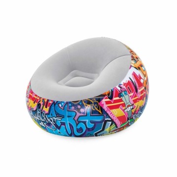 Inflatable Armchair Bestway Multicolour 112 x 112 x 66 cm Graffitti