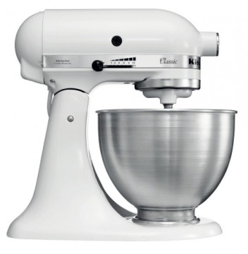 KitchenAid 5K45SSEWH Stand mixer 275 W Metallic, White