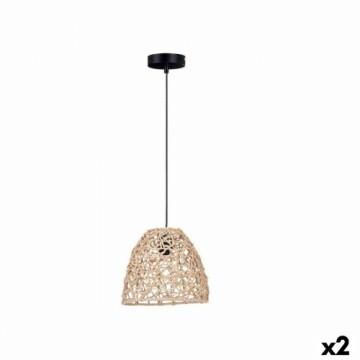 Ceiling Light Natural Rattan Cone-shaped 25 x 21 x 25 cm (2 Units)