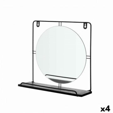 Gift Decor Зеркало на подставке Чёрный Металл Деревянный MDF 33,7 x 30 x 10 cm (4 штук)