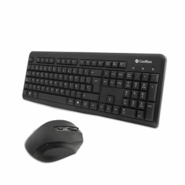 Keyboard and Mouse CoolBox COO-KTR-02W Spanish Qwerty