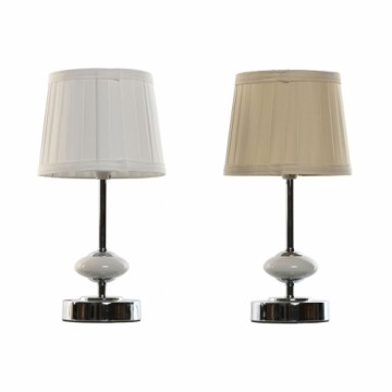 Galda lampa Home ESPRIT Balts Bēšs Metāls Porcelāns 20 W 220 V 17,5 x 17,5 x 35 cm (2 gb.)