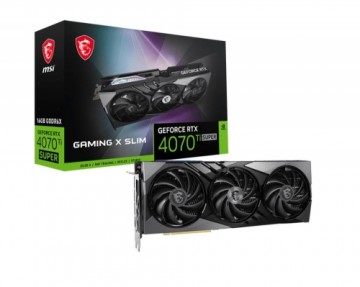 Graphics Card|MSI|NVIDIA GeForce RTX 4070 Ti SUPER|16 GB|GDDR6X|256 bit|PCIE 4.0 16x|1xHDMI|3xDisplayPort|4070TISUP16GGAMXSLIM