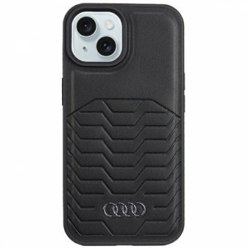 Audi Synthetic Leather MagSafe iPhone 15 Plus | 14 Plus 6.7" czarny|black hardcase AU-TPUPCMIP15M-GT|D3-BK