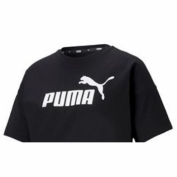 Футболка с коротким рукавом женская Puma CROPPED LOGO TEE 586866 01  Чёрный