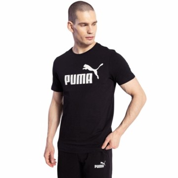 Футболка с коротким рукавом мужская Puma ESS LOGO TEE 586666 01 Чёрный