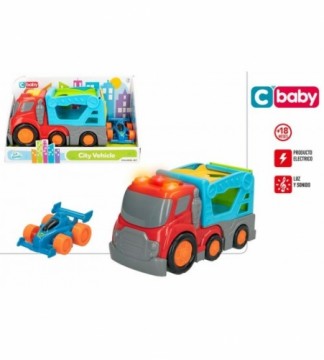 Color Baby Авто трейлер с машинкой  (инерция, свет, звук) с 18 мес. CB47396