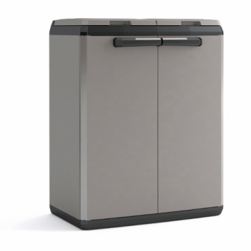 Keter Diy Atkritumu šķirošanas sistēma Split Basic 110L Recycling system 68x39x85cm tumši pelēka/melna