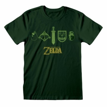 Футболка с коротким рукавом унисекс The Legend of Zelda Icons Темно-зеленый