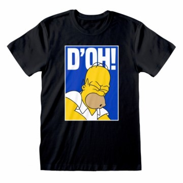 Футболка с коротким рукавом унисекс The Simpsons Doh Чёрный