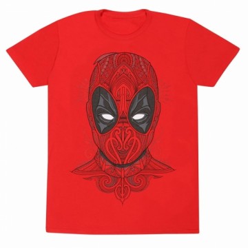 Футболка с коротким рукавом Deadpool Tattoo Style Красный Унисекс