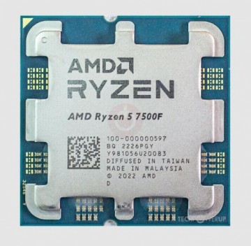 CPU|AMD|Desktop|Ryzen 5|7500F|3700 MHz|Cores 6|6MB|Socket SAM5|65 Watts|MultiPack|100-100000597MPK