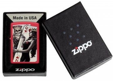 Zippo Lighter 48624 Skull King Queen Beauty