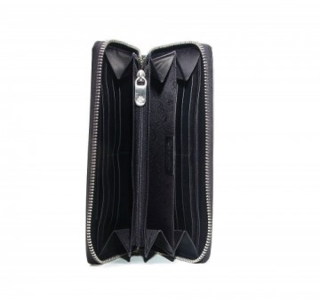 ESQUIRE LARGE ZIPPER WALLET LIZZY, Black