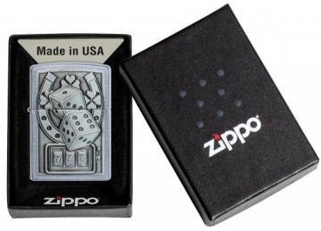 Zippo Lighter 49294 Lucky 7 Emblem Design