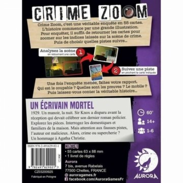 Настольная игра Asmodee Crime Zoom Un Écrivain Mortel (FR)