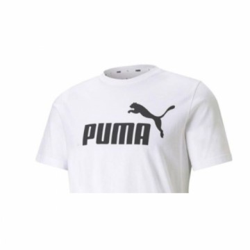 Vīriešu Krekls ar Īsām Piedurknēm Puma ESS LOGO TEE 586666 02 Balts