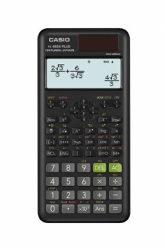 CASIO SCIENTIFIC CALCULATOR FX-85ESPLUS-2 B, 252 FUNCTIONS, 77X162MM, CARDBOARD BOX, BLACK