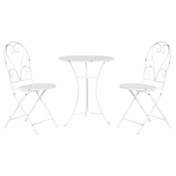 Стол и 2 стула Home ESPRIT Белый 60 x 60 x 70 cm