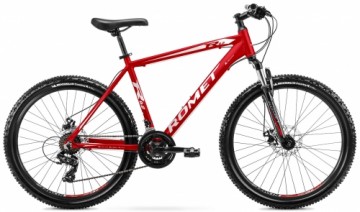 Velosipēds Romet Rambler R6.2 2024 red-white-grey-19" / L