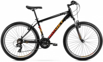 Velosipēds Romet Rambler R6.0 2024 black-orange-red-21" / XL