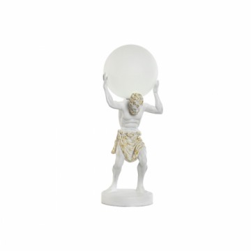 Desk lamp Home ESPRIT White Golden Resin Plastic 220 V 18 x 17 x 44 cm